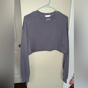 Meshki Long Sleeve Crop Top - Purple